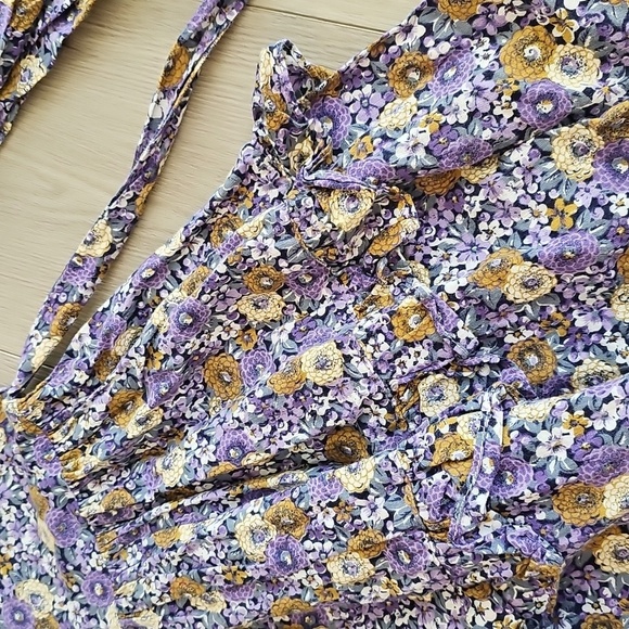 Vintage Ma Poupee Purple Floral Tea Party Dress, Size 7 - Picture 5 of 14
